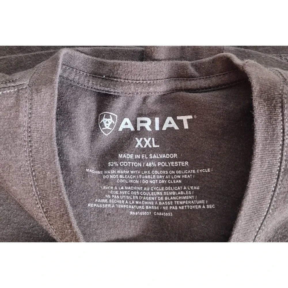 Ariat Lot of Two Womens T-Shirts XXL Light Brown, Brown Western - Picture 2 of 7